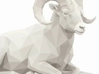 Low Poly Ram Resting