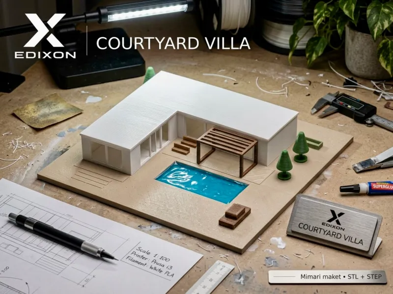EDIXON 庭院别墅 | 可拆卸屋顶 | STL + STEP