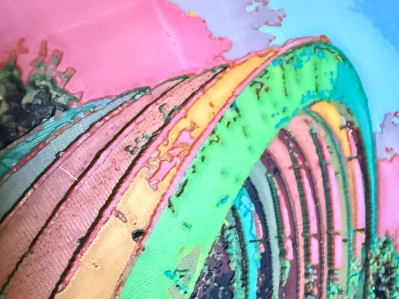 Stampa a 8 colori dell'Arcobaleno di Apple Park
