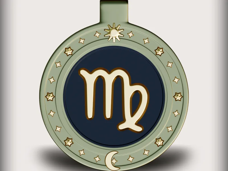 Modular Zodiac Keychain – Virgo| Interchangeable Coin