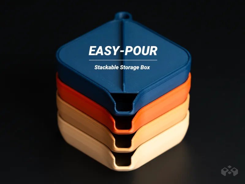 Easy-Pour Storage Box with Lid