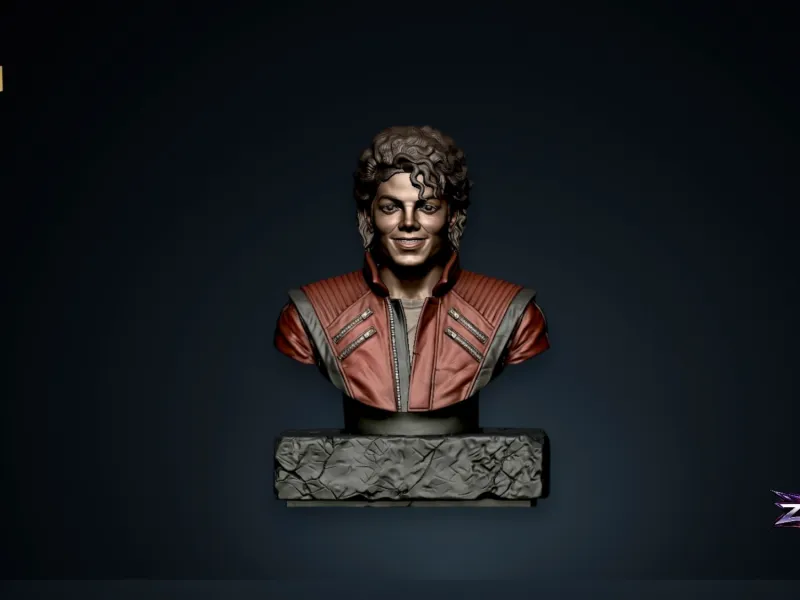 Michael Jackson Thriller Bust STL Pop Icon Sculpture Print