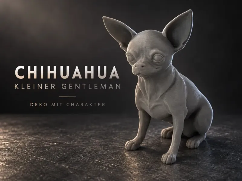 Chihuahua em traje elegante – Figura decorativa