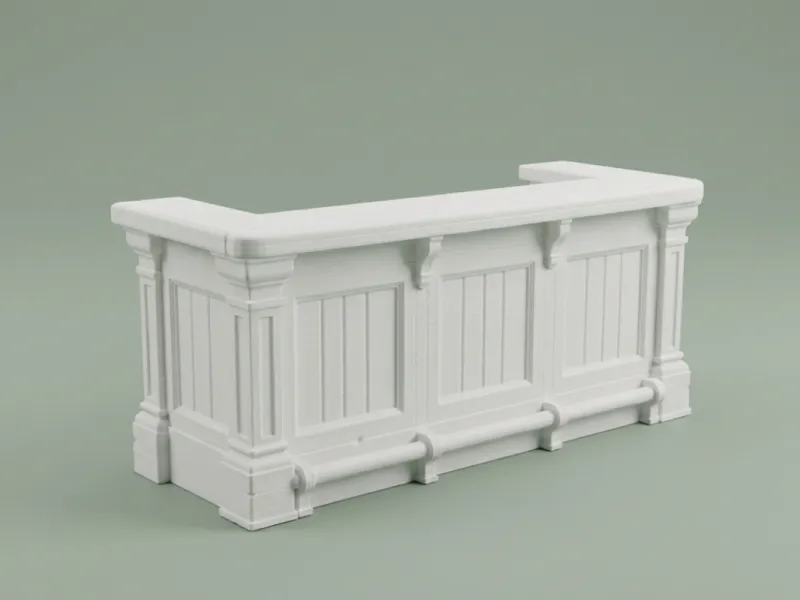 Western Saloon Bar Counter – Dollhouse Furniture