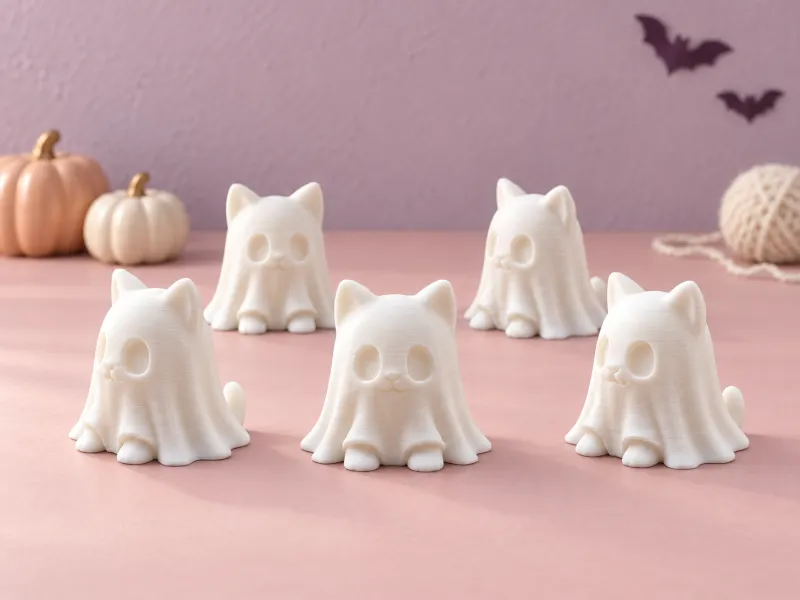Sweet Ghost Cat | Cute Mini Halloween Decor