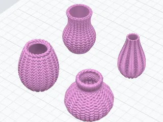 Vases crochet