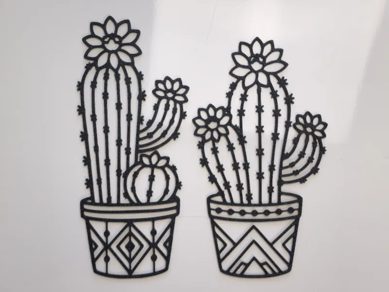 Cactus Wall Art Set Desert Plant Decor