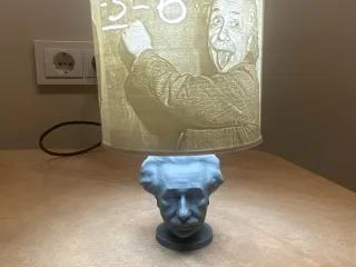 Albert Einstein lithophane lamp