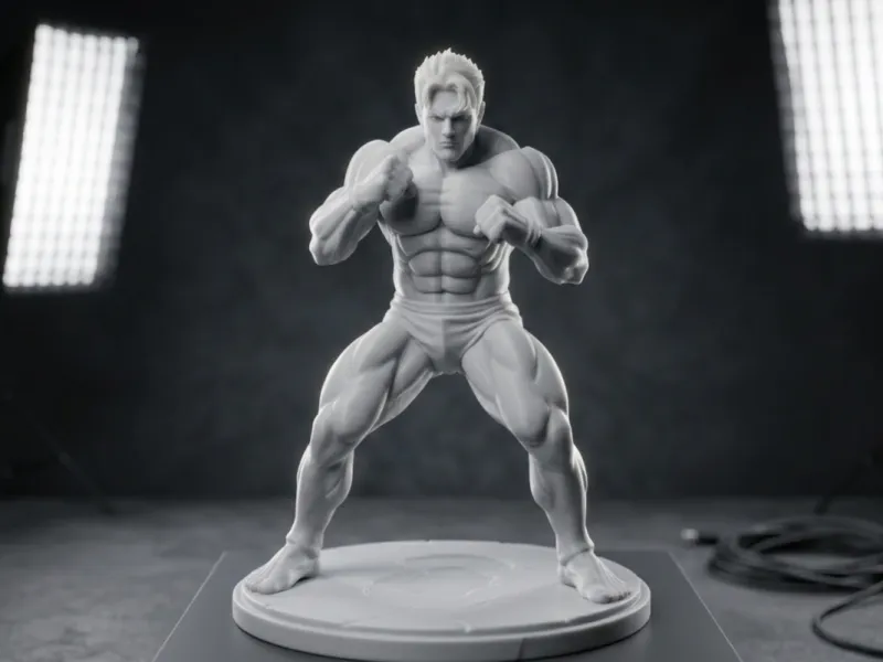 Ultimate Anime Fighter – Dynamic Martial Arts Statue