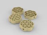 Modular necklace with seed of life beads and Flower of Life-0
