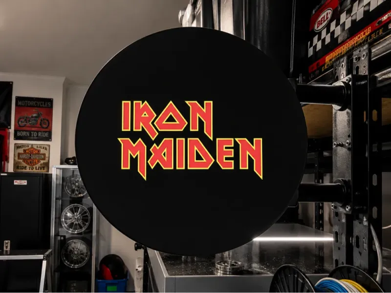 Iron Maiden lightbox sign system