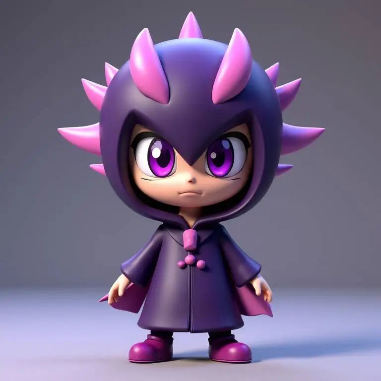 Cute chibi Dark dragon mage