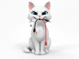Cat chewing cables-0