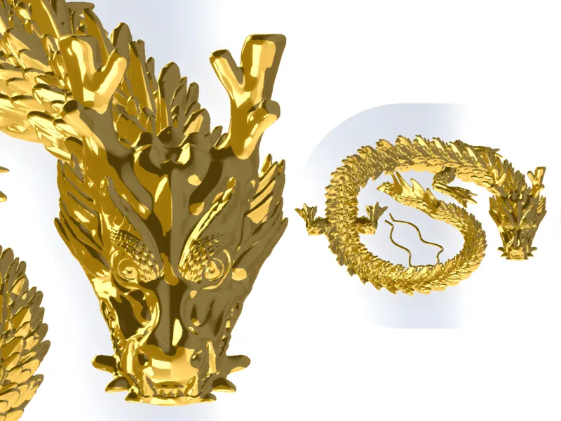 Articulated Dragon – Fully Flexible Print-in-Place STL