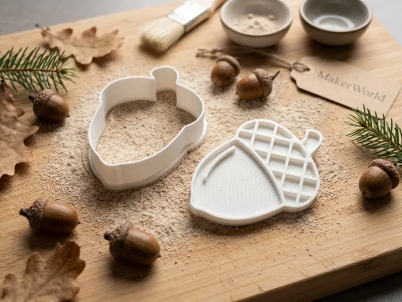 Acorn Cookie Cutter a Stamp Set - Autumn Cutter