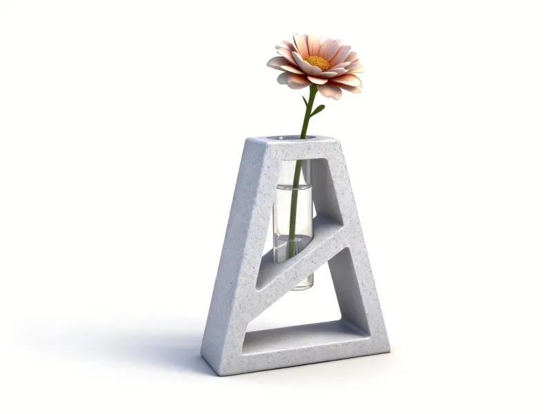 Modern minimalist design vase - compatible with 22mm bottle