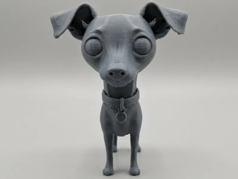 可爱意大利灵缇犬3D打印模型——优雅狗狗雕像