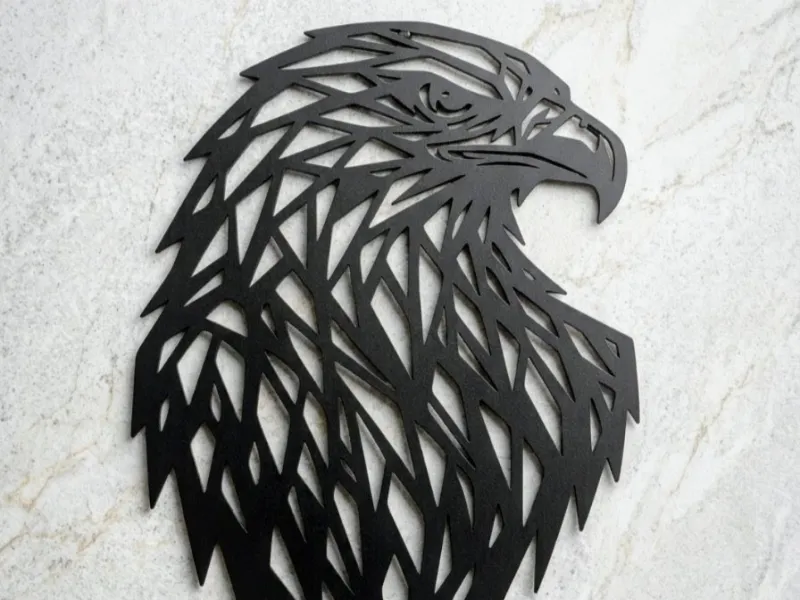 Geometrischer Adler-Kopf | Modern Low-Poly Wall Art