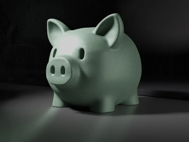 Minimalist Cute Piggy Bank | Easy print, minimal suport