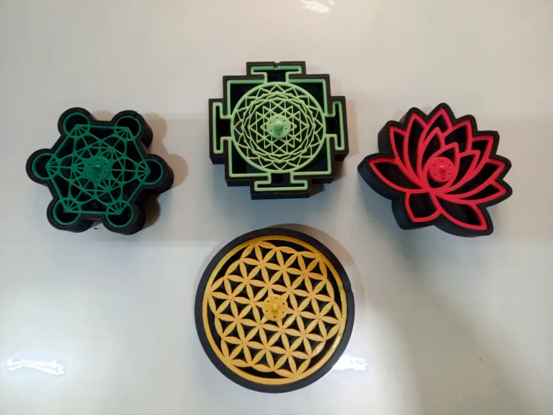 Raccolta di Portaincenso Modulari con Geometria Sacra