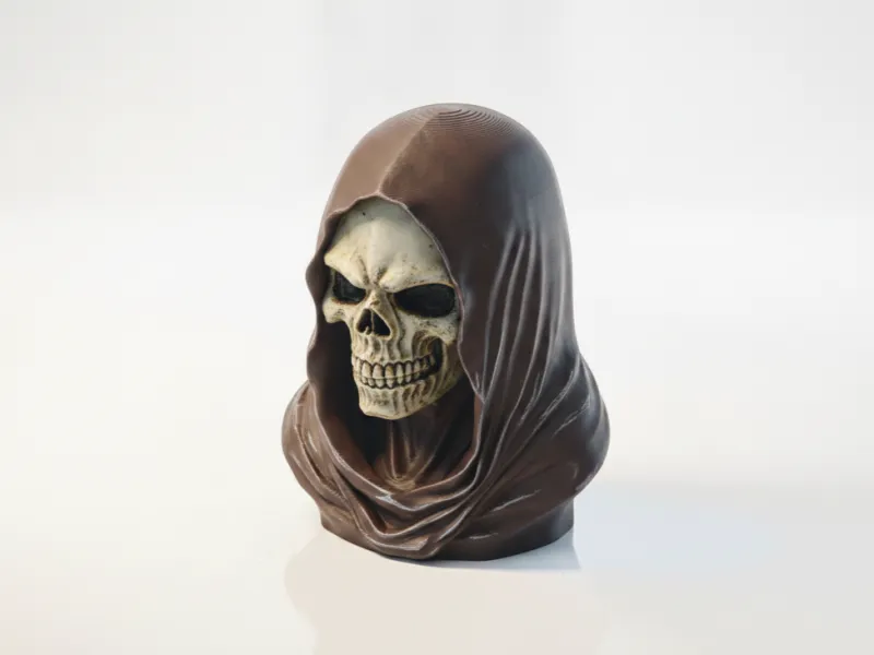 Grim Reaper Hooded Skull Bust Fantasy 3D Printable