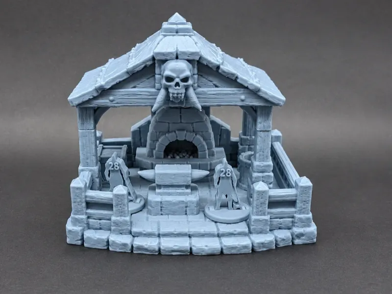 Forja de Ferreiro de Fantasia – Terreno de RPG de 28 mm D&D