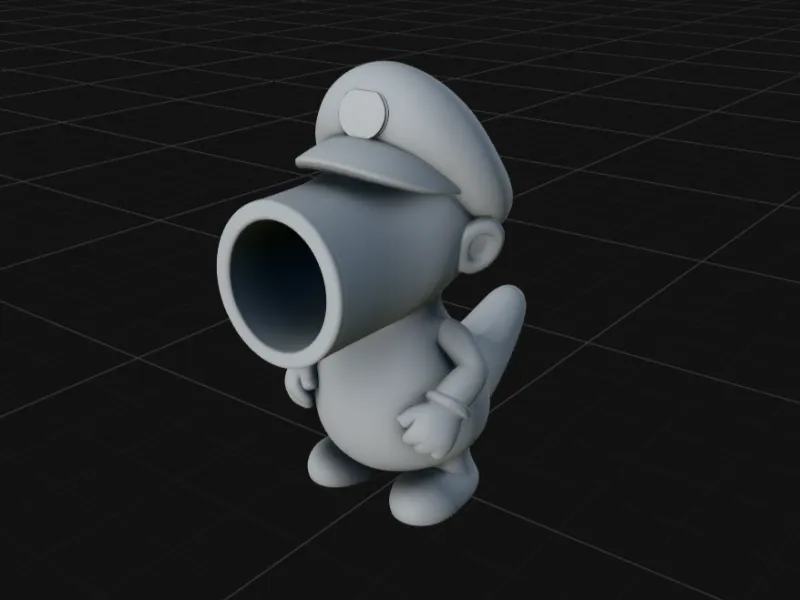 Mario Pea Shooter Figurine