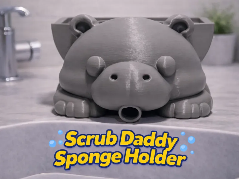 Hugo het Nijlpaard Scrub Daddy-houder