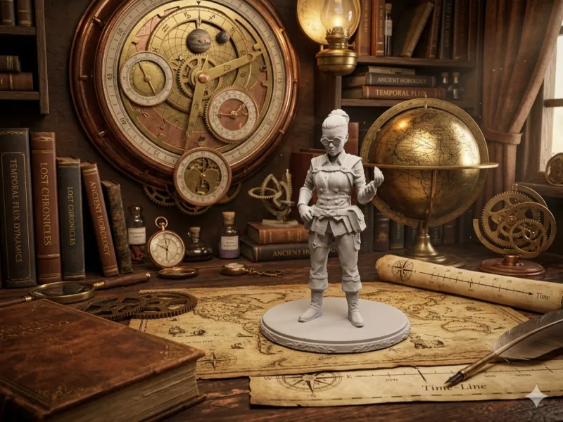 Fantasy Time Traveler Miniature
