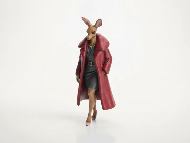Deer Lady Figurine Female Character 3D Printable
