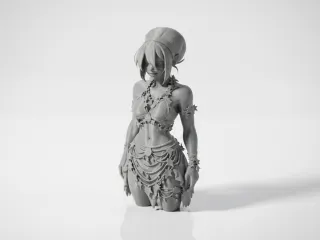 Anime Girl Figurine Manga Character 3D Printable