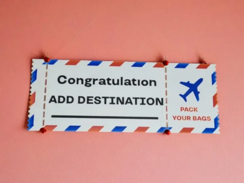 Customizable Travel Ticket