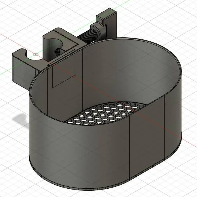 Operating Theatre Drip Stand (1") Clamp and Rubbish Bin