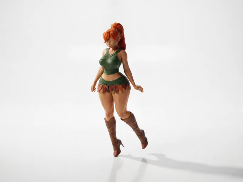 Fantasy Elf Figurine Female Character 3D Printable