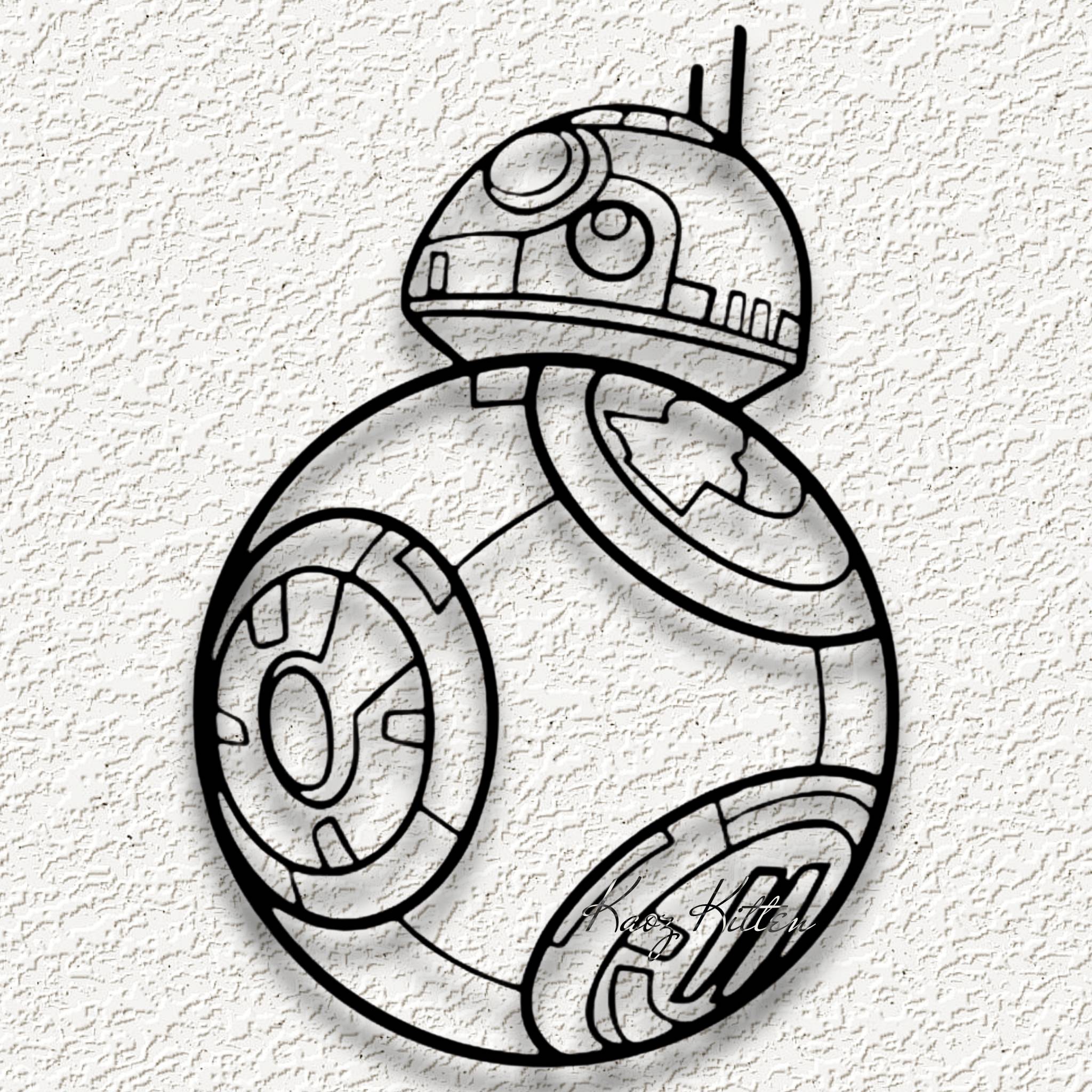 star wars bb-8 robot wall art home decor