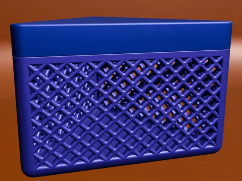 Storage Container Triangle Box with Lid  V3D ID-93