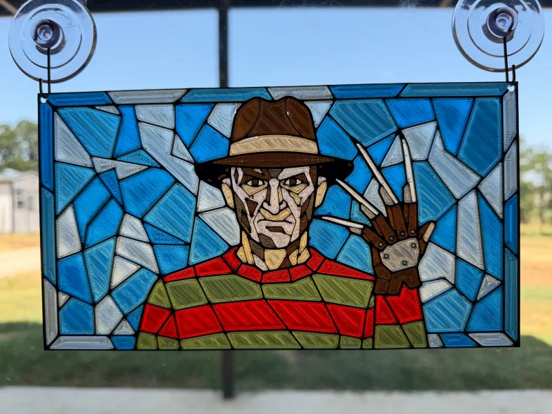 🔥 Freddy Stained Glass Suncatcher — Elm Street