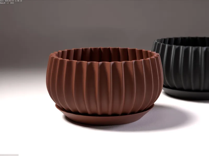 Ribbed planter