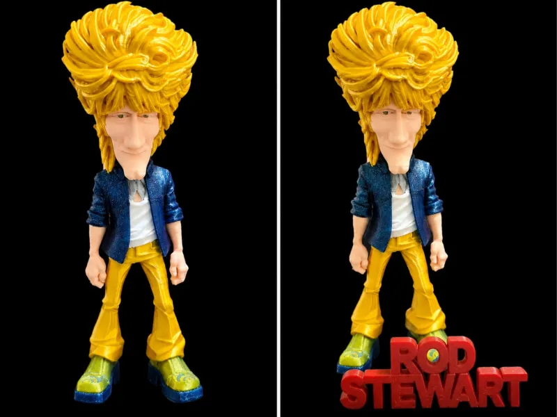 Rod Stewart colored Caricature