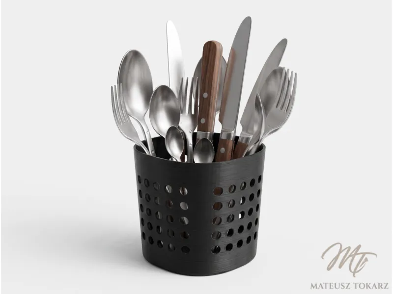 Escorredor de Talheres | Suporte de Utensílios de Cozinha