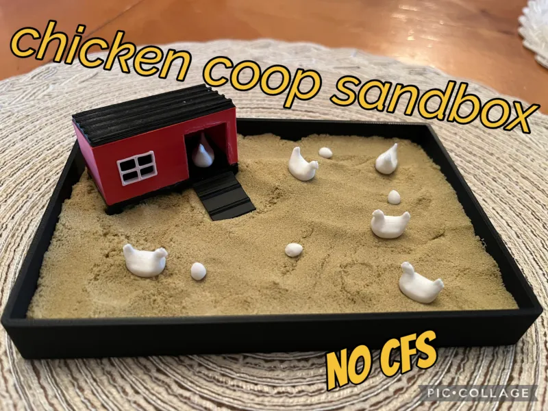 Hühnerstall-Sandkasten