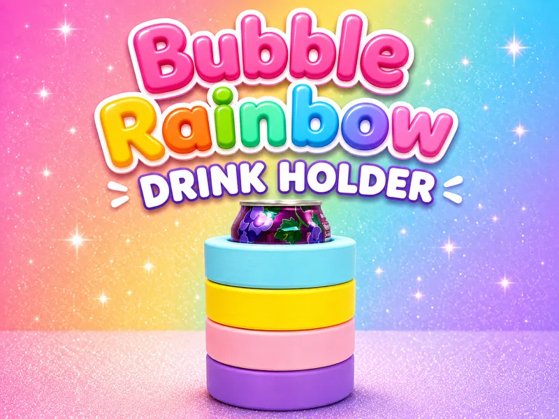 Bubble Rainbow Drink Holder