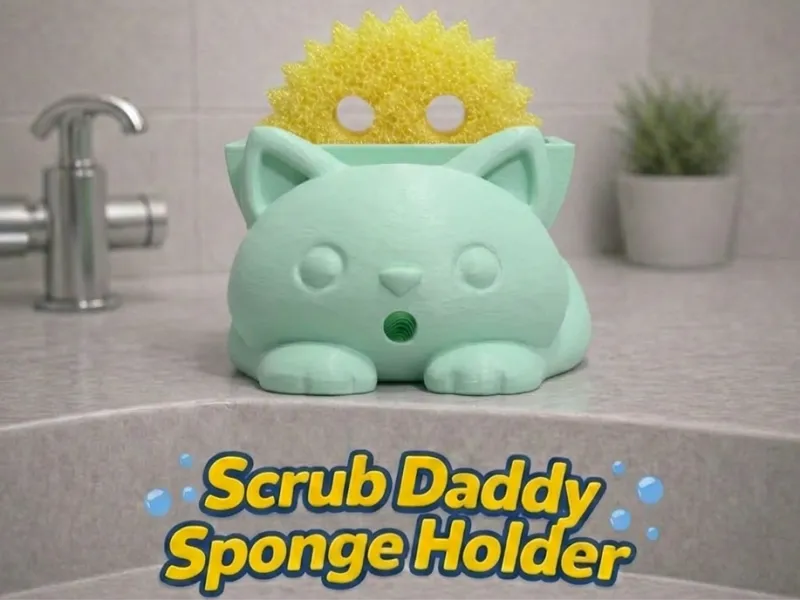 Soporte para Scrub Daddy Milo el Gato