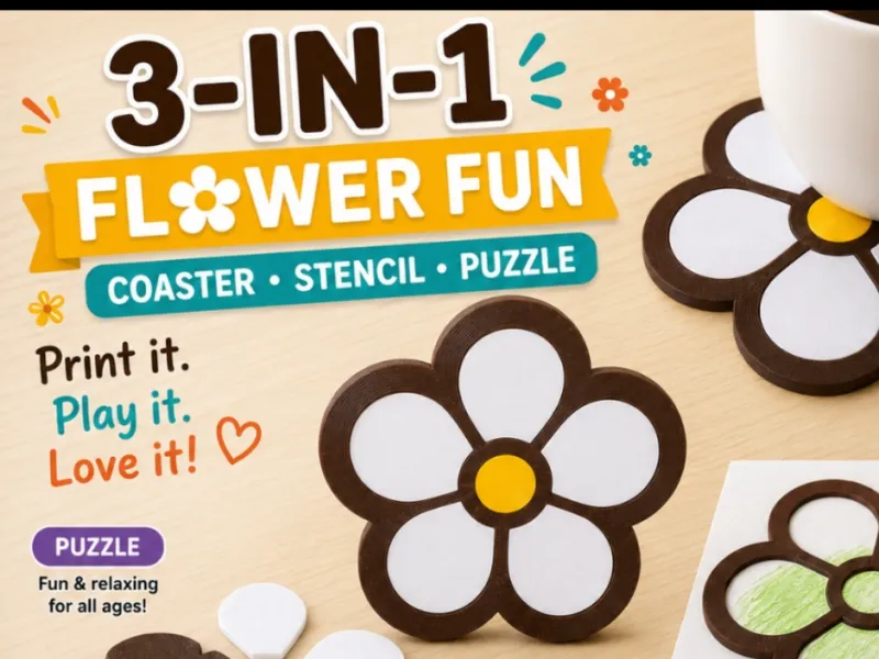 Stencil, Coaster, Puzzle Sunflower 25 Gram