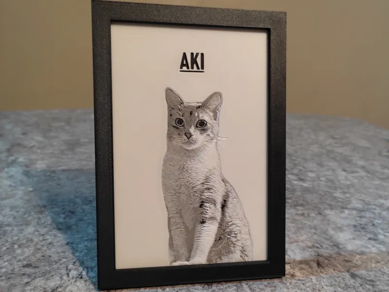 Cat Aki - Portrait Hueforge