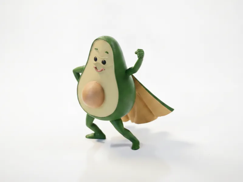 Avocado Hero Superhero Figurine 3D Printable