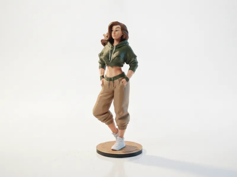 Street Wonderwoman Figurine Urban Style 3D Printable