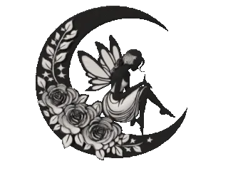 Fairy on the moon decoration