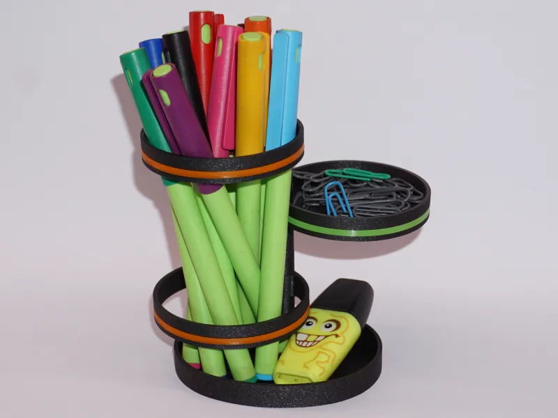 Modular Desk Organizer | Floating Ring Pen Holder