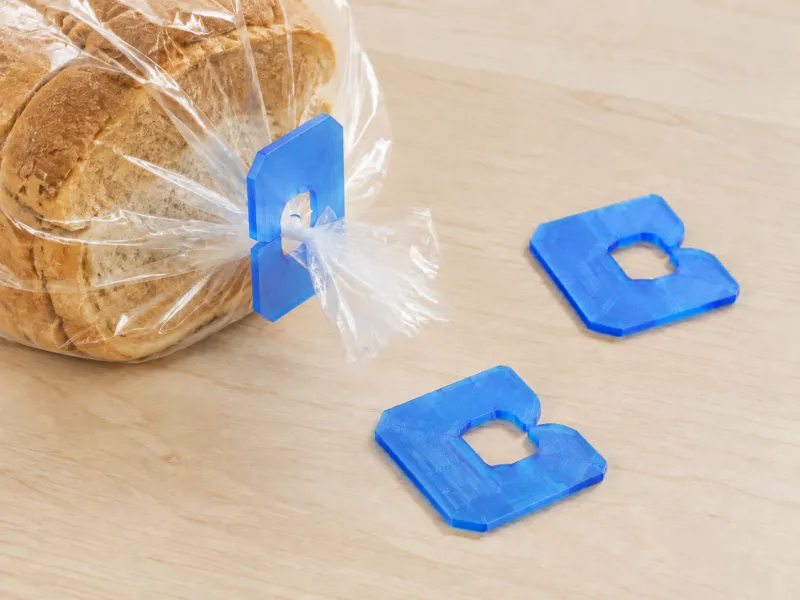 Wiederverwendbarer Brotbeutel-Clip — Schneller PETG-Druck — CC0-Spotlight